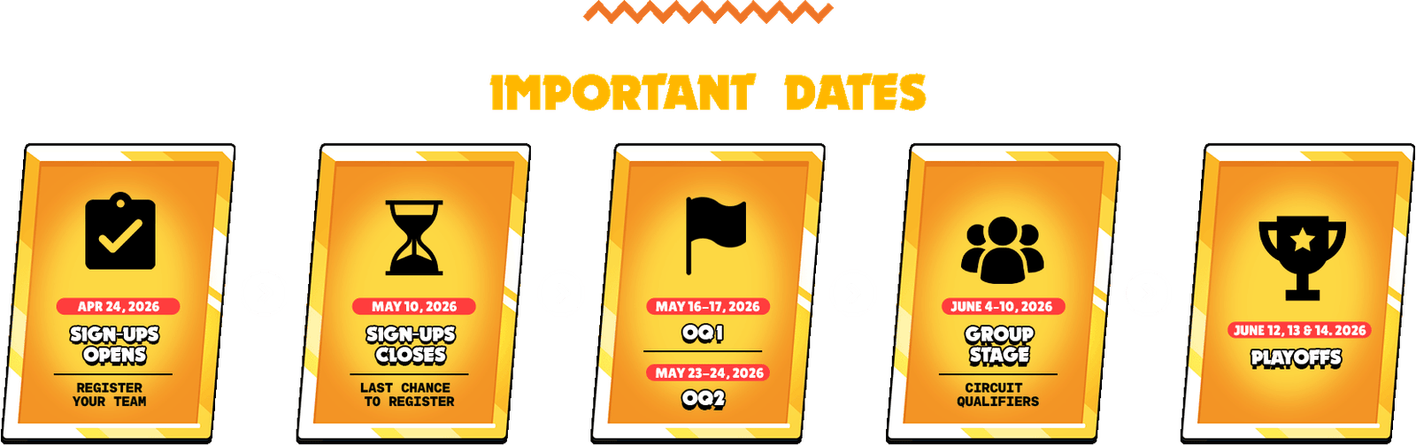 important dates.